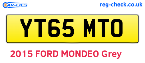 YT65MTO are the vehicle registration plates.
