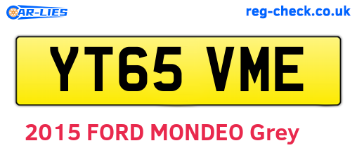 YT65VME are the vehicle registration plates.