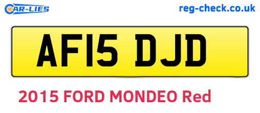 AF15DJD are the vehicle registration plates.
