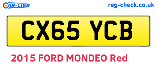 CX65YCB are the vehicle registration plates.