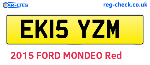 EK15YZM are the vehicle registration plates.