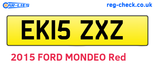 EK15ZXZ are the vehicle registration plates.