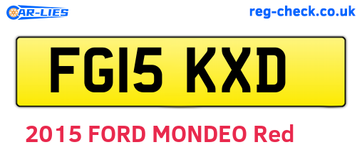 FG15KXD are the vehicle registration plates.