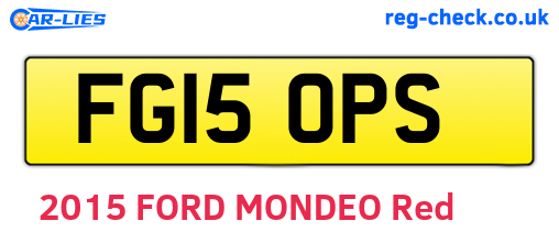 FG15OPS are the vehicle registration plates.