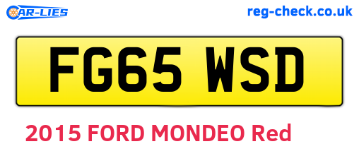 FG65WSD are the vehicle registration plates.