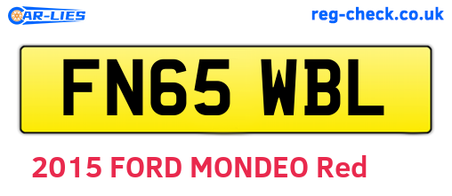 FN65WBL are the vehicle registration plates.