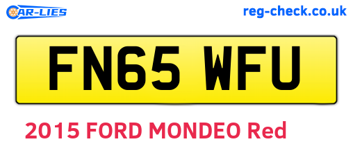 FN65WFU are the vehicle registration plates.