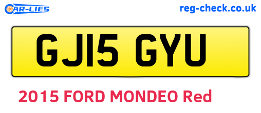 GJ15GYU are the vehicle registration plates.