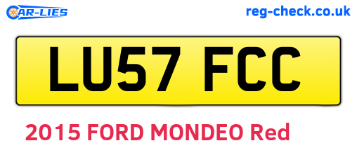LU57FCC are the vehicle registration plates.