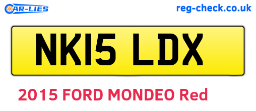 NK15LDX are the vehicle registration plates.