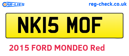 NK15MOF are the vehicle registration plates.