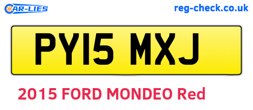 PY15MXJ are the vehicle registration plates.