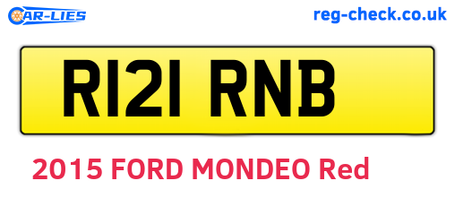 R121RNB are the vehicle registration plates.