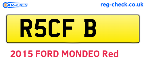R5CFB are the vehicle registration plates.