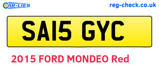 SA15GYC are the vehicle registration plates.