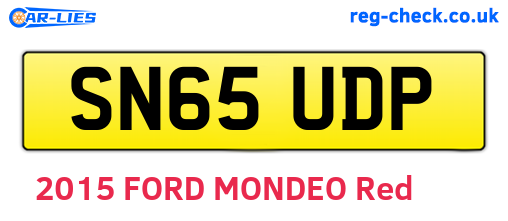 SN65UDP are the vehicle registration plates.