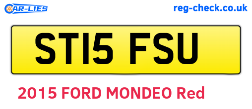 ST15FSU are the vehicle registration plates.