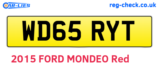 WD65RYT are the vehicle registration plates.