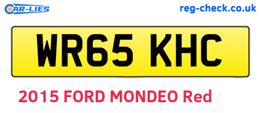 WR65KHC are the vehicle registration plates.