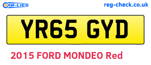 YR65GYD are the vehicle registration plates.