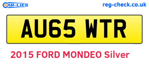 AU65WTR are the vehicle registration plates.