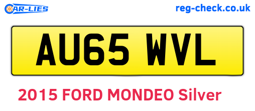 AU65WVL are the vehicle registration plates.
