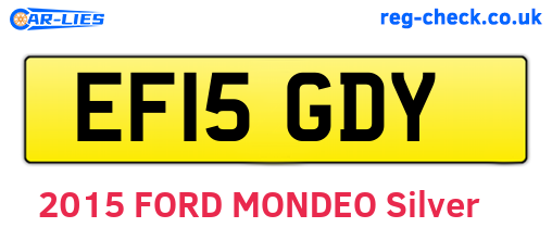 EF15GDY are the vehicle registration plates.
