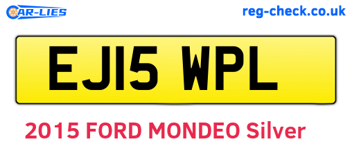 EJ15WPL are the vehicle registration plates.