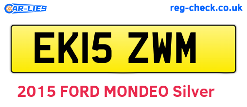 EK15ZWM are the vehicle registration plates.