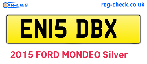 EN15DBX are the vehicle registration plates.