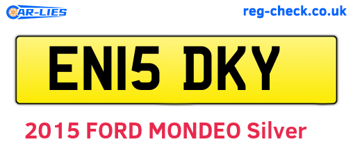 EN15DKY are the vehicle registration plates.