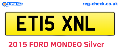 ET15XNL are the vehicle registration plates.