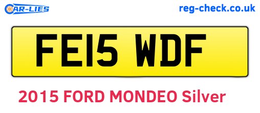 FE15WDF are the vehicle registration plates.
