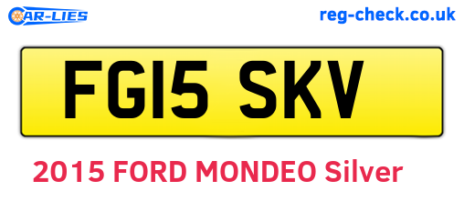 FG15SKV are the vehicle registration plates.