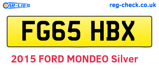 FG65HBX are the vehicle registration plates.