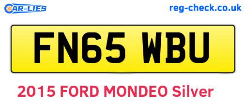 FN65WBU are the vehicle registration plates.