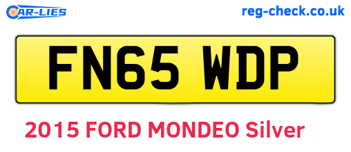 FN65WDP are the vehicle registration plates.
