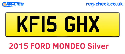 KF15GHX are the vehicle registration plates.