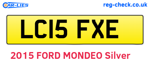 LC15FXE are the vehicle registration plates.