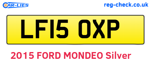LF15OXP are the vehicle registration plates.