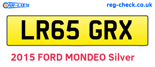 LR65GRX are the vehicle registration plates.