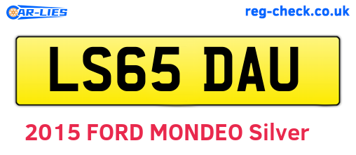 LS65DAU are the vehicle registration plates.