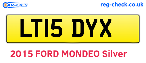 LT15DYX are the vehicle registration plates.