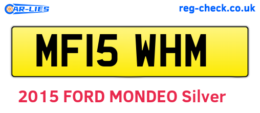 MF15WHM are the vehicle registration plates.
