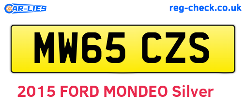 MW65CZS are the vehicle registration plates.