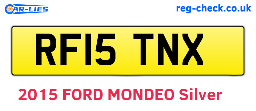 RF15TNX are the vehicle registration plates.