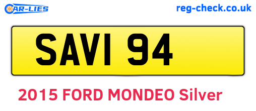 SAV194 are the vehicle registration plates.