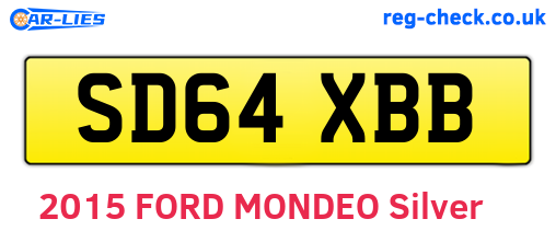 SD64XBB are the vehicle registration plates.