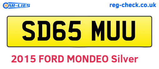 SD65MUU are the vehicle registration plates.