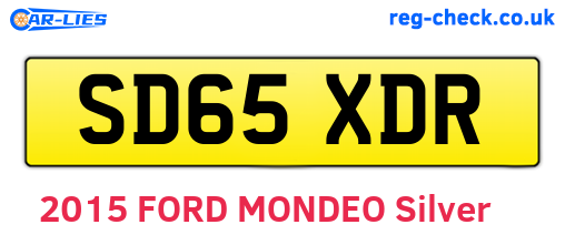 SD65XDR are the vehicle registration plates.